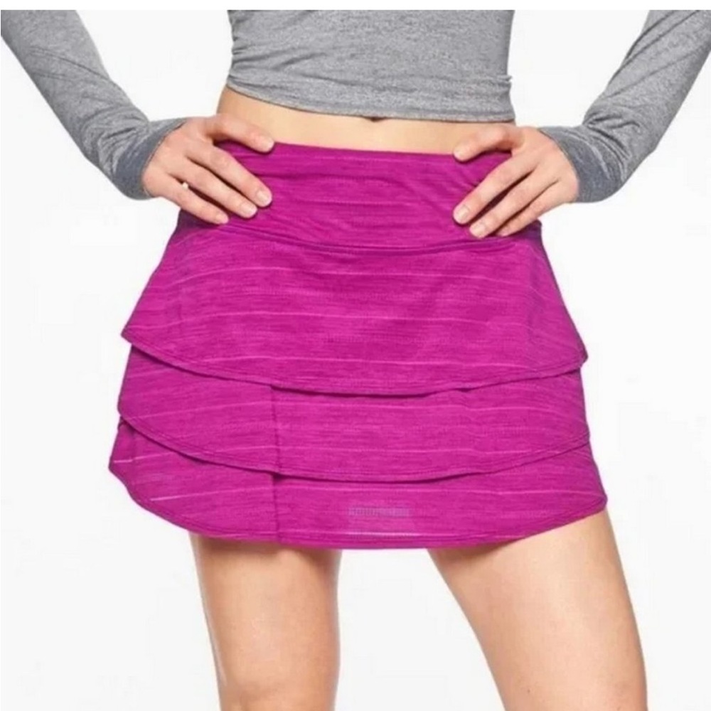 Athleta Swagger Pink Stripe Skort